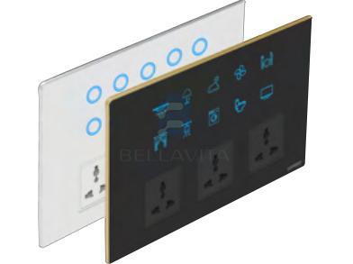 PH Glass 10 Switch + 3 Socket - 12M - Bellavita Smart Homes