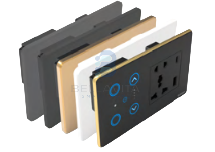 PH Glass 2 Switch + 1 Fan + Socket - 4M - Bellavita Smart Homes