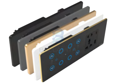 PH Glass 4 Switch + 2 Fan + Socket - 6/8M - Bellavita Smart Homes