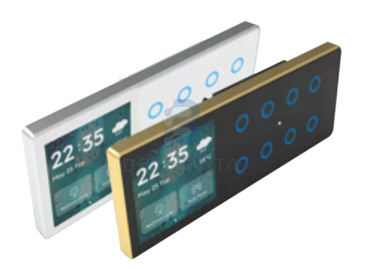 PH Glass 4Inch Tuya Screen + 8 Touch + (Flat Bezel) - 6M - Bellavita Smart Homes