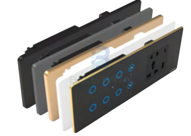 PH Glass 6 Switch + 1 Fan + Socket - 6/8M - Bellavita Smart Homes