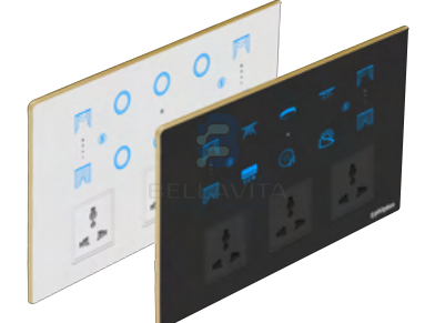 PH Glass 6 Switch + 2 Curtain + 3 Socket - 12M - Bellavita Smart Homes