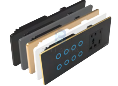 PH Glass 8 Switch + Socket - 6/8M - Bellavita Smart Homes