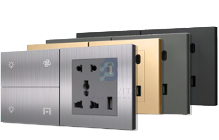 PH Titan 4 Switch + Socket (4L / 1L+1F) - Bellavita Smart Homes