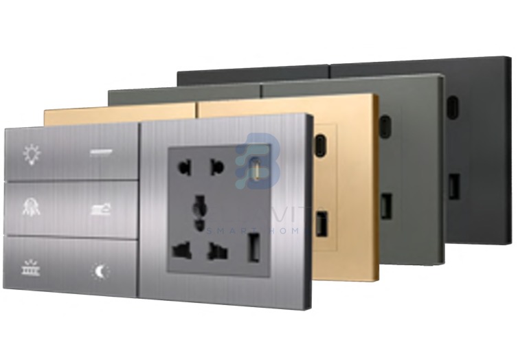 PH Titan 6 Switch + Socket (4L+2S / 1L+1F+2S) - Bellavita Smart Homes